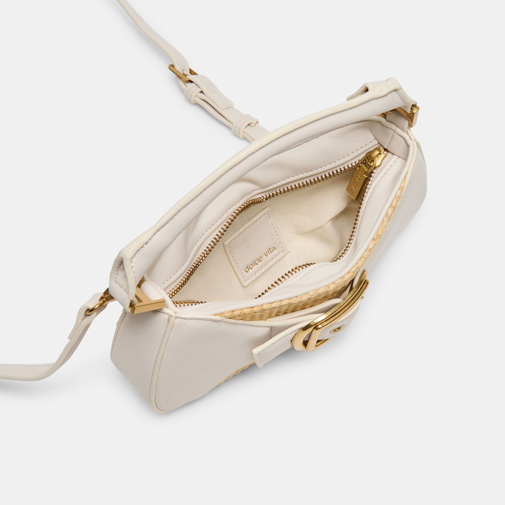 NUALA RAFFIA HANDBAG WHITE STELLA
