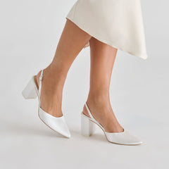 CAREL HIGH HEELS TRUE WHITE SATIN