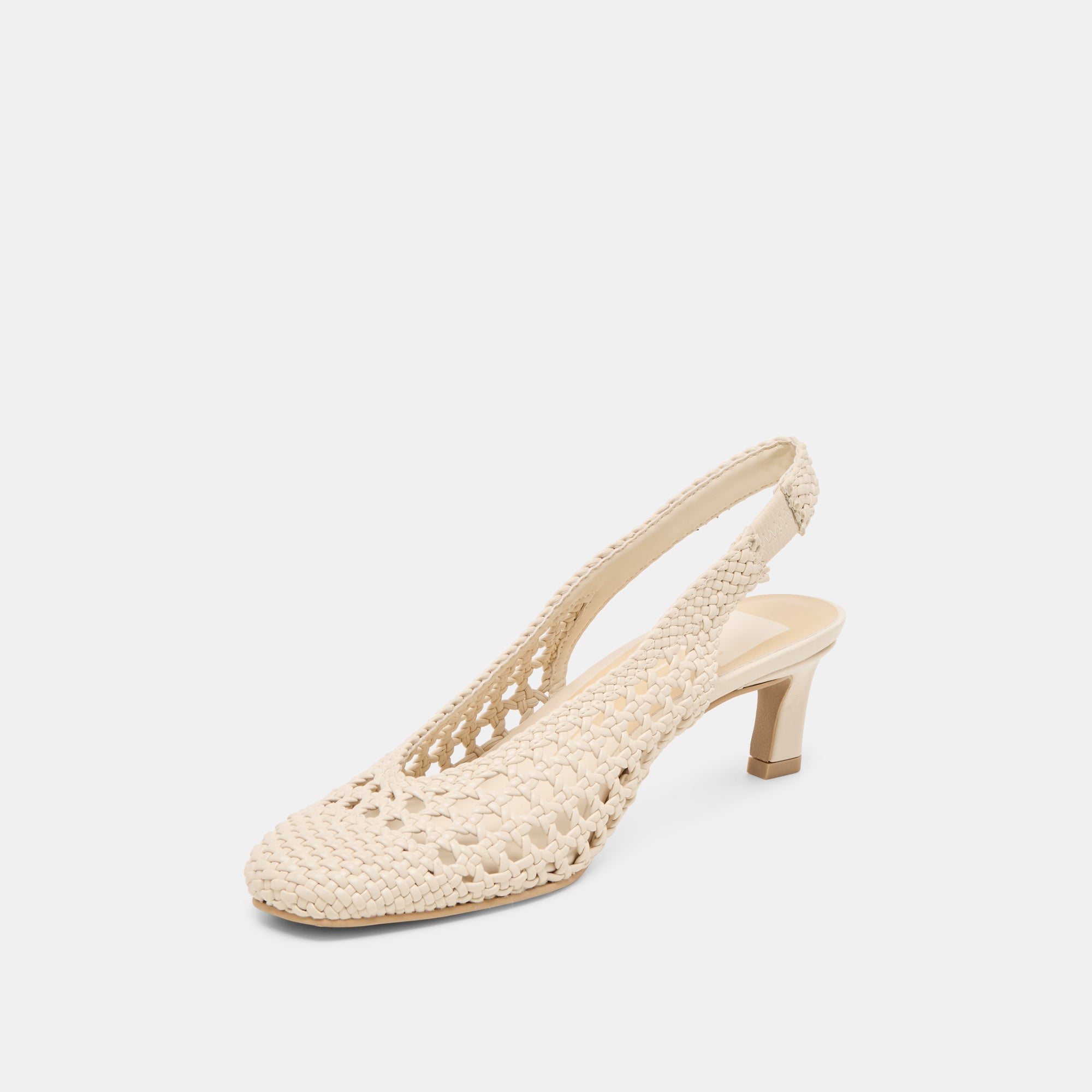 FAWNE HEELS CREME WOVEN STELLA