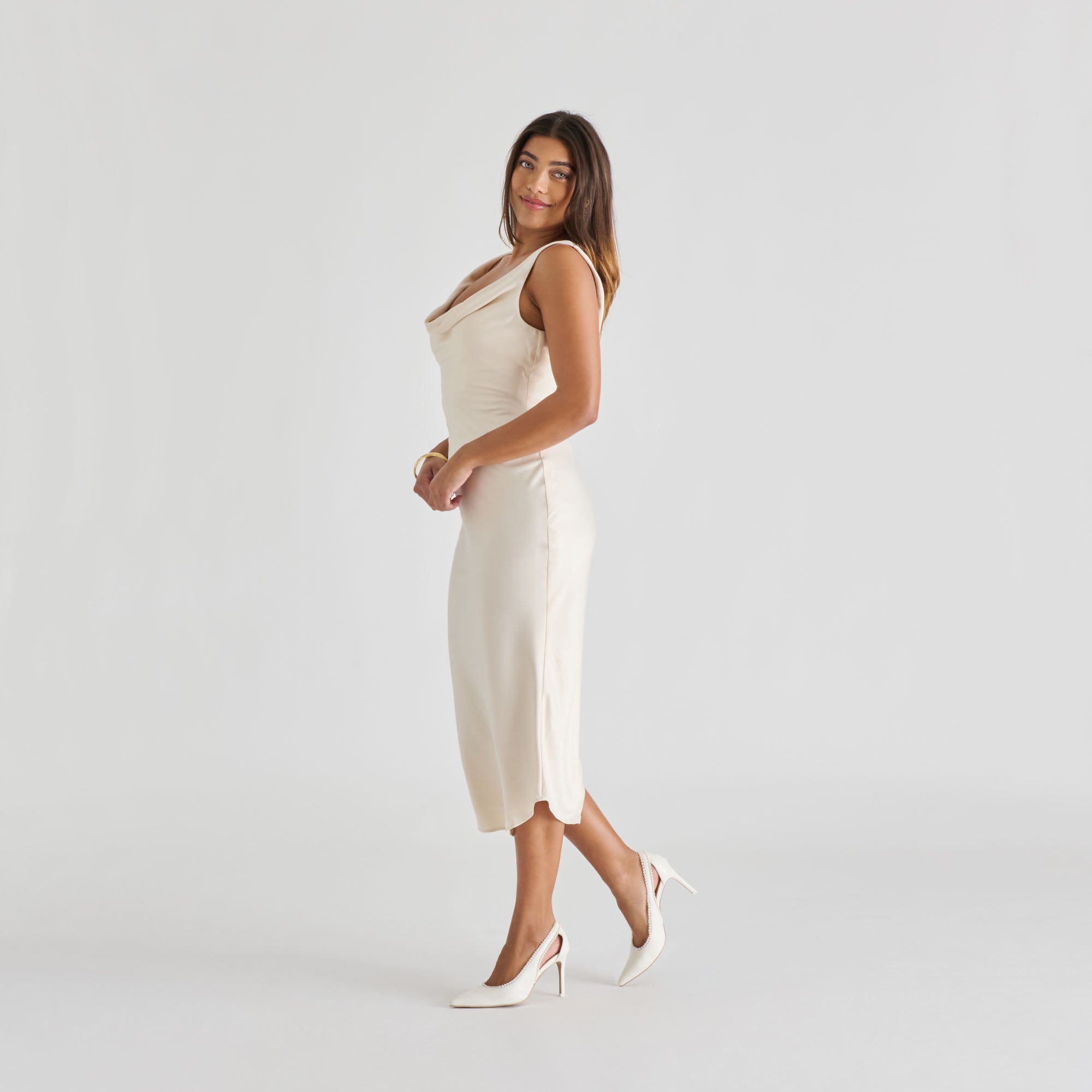 KELSON PEARL HEELS TRUE WHITE LEATHER