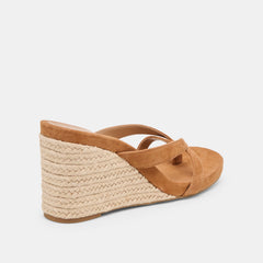 HELAN ESPADRILLE WEDGES BROWN SUEDE