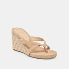 HELAN ESPADRILLE WEDGES CAMEL SUEDE