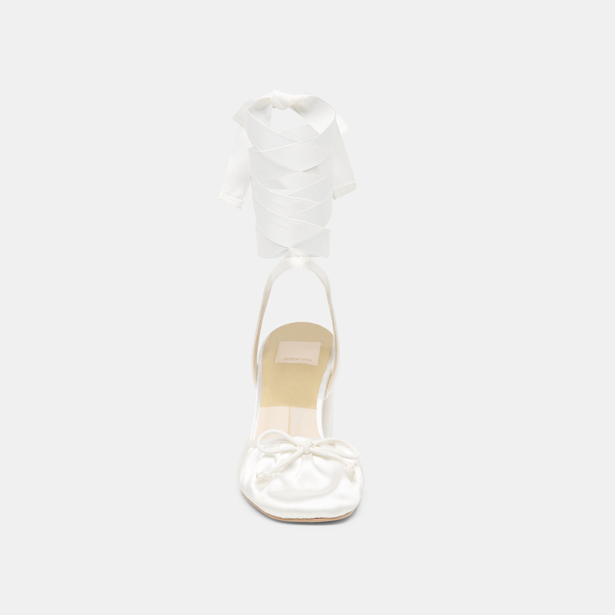 TISHA HEELS TRUE WHITE SATIN