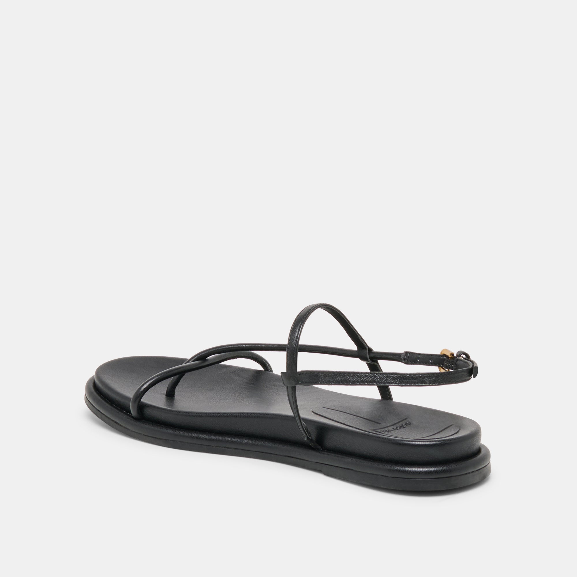 DOM SANDALS BLACK LEATHER