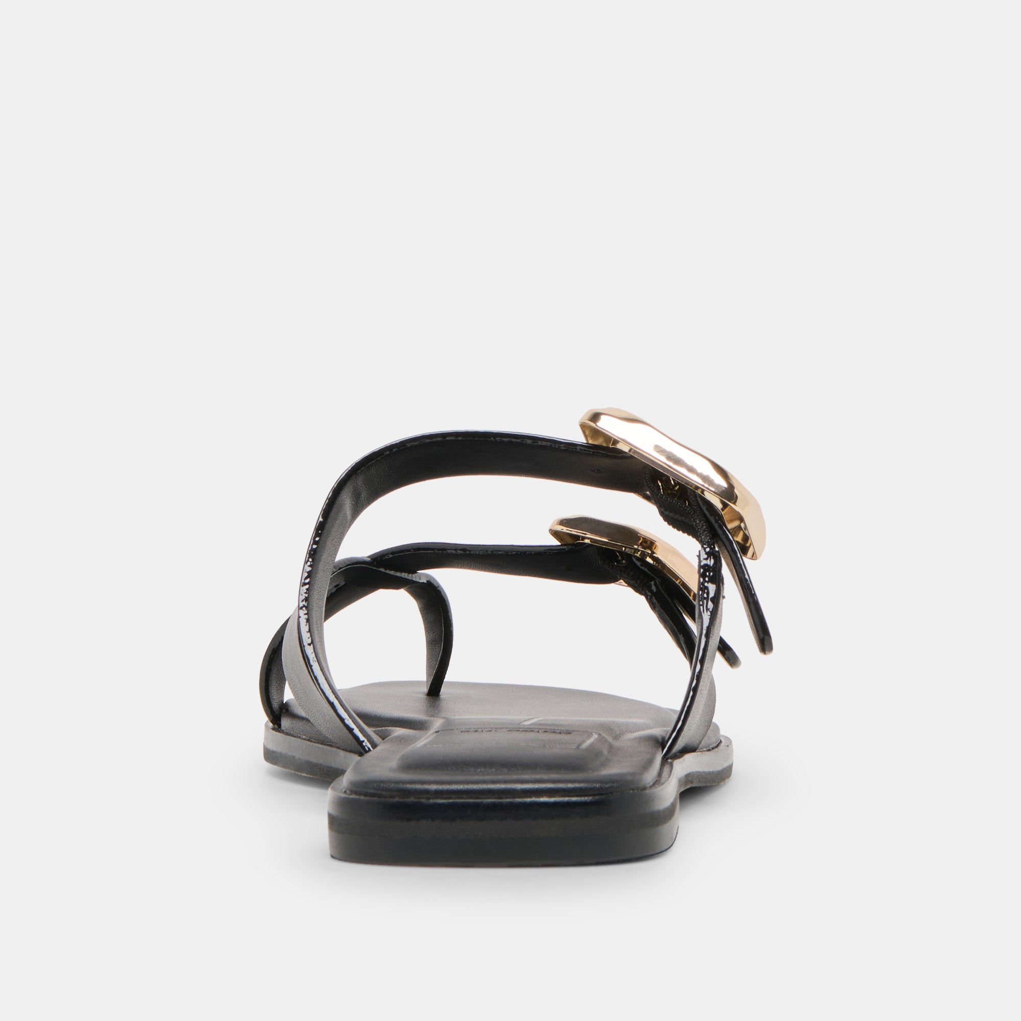 SHORE SANDALS BLACK LEATHER