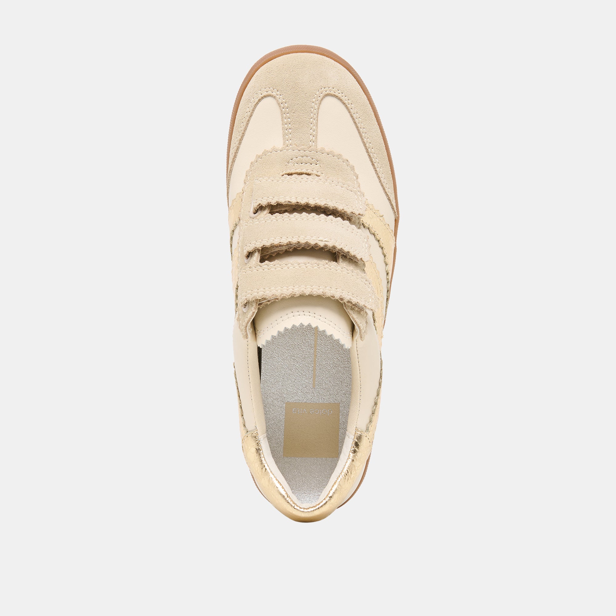 MERIT VELCRO SNEAKERS WHITE GOLD LEATHER
