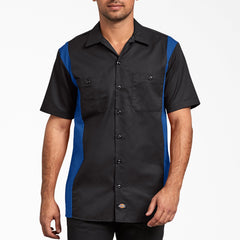 Two-Tone Short Sleeve Work Shirt