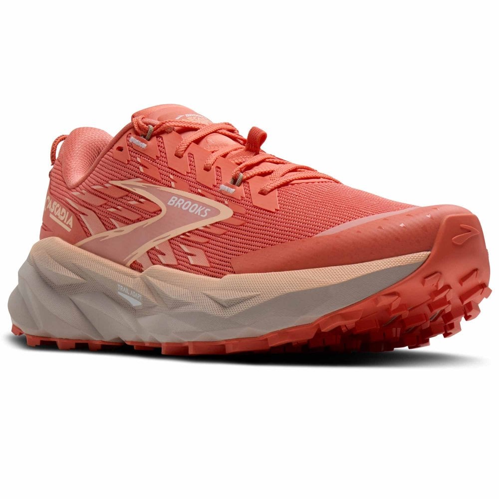 Cascadia 19 Women's Trail Shoes Peach Echo/Chateau/White