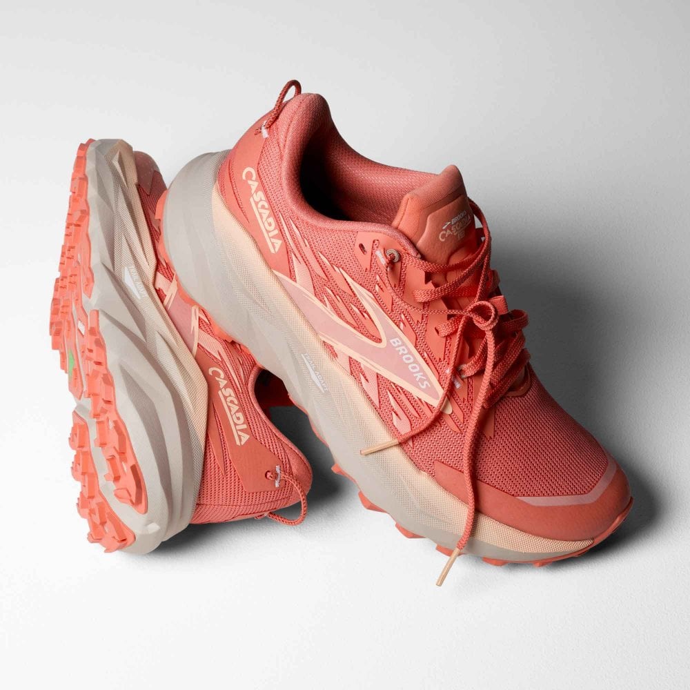 Cascadia 19 Women's Trail Shoes Peach Echo/Chateau/White