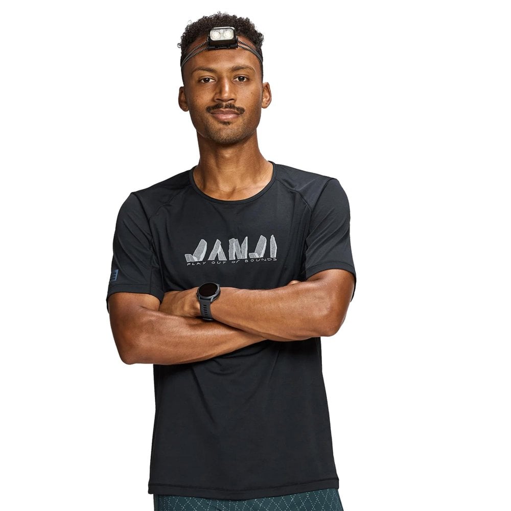 Men's Run All Day Tee in Ruins Hi-Vis Midnight